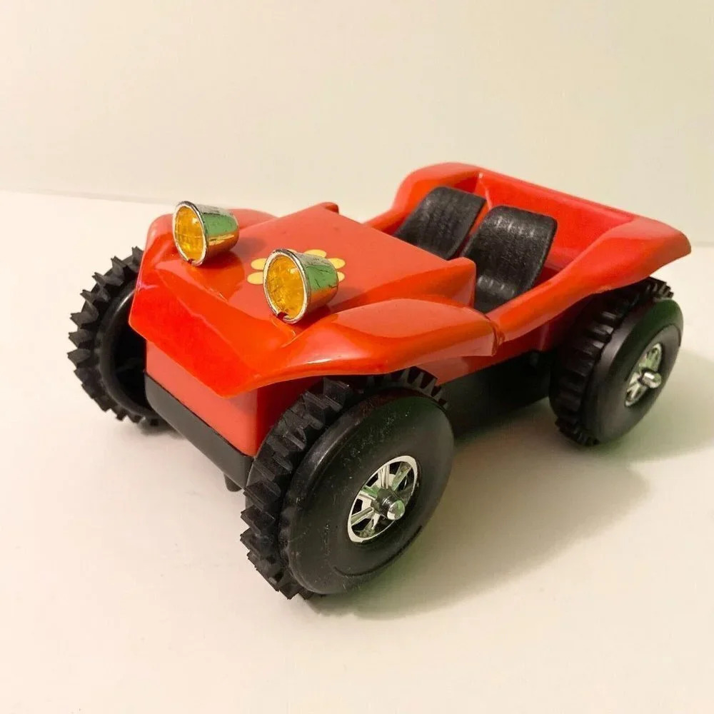 Vintage Botoy Dune Buggy Flower Power Battery Powered Climbing Tumble Works